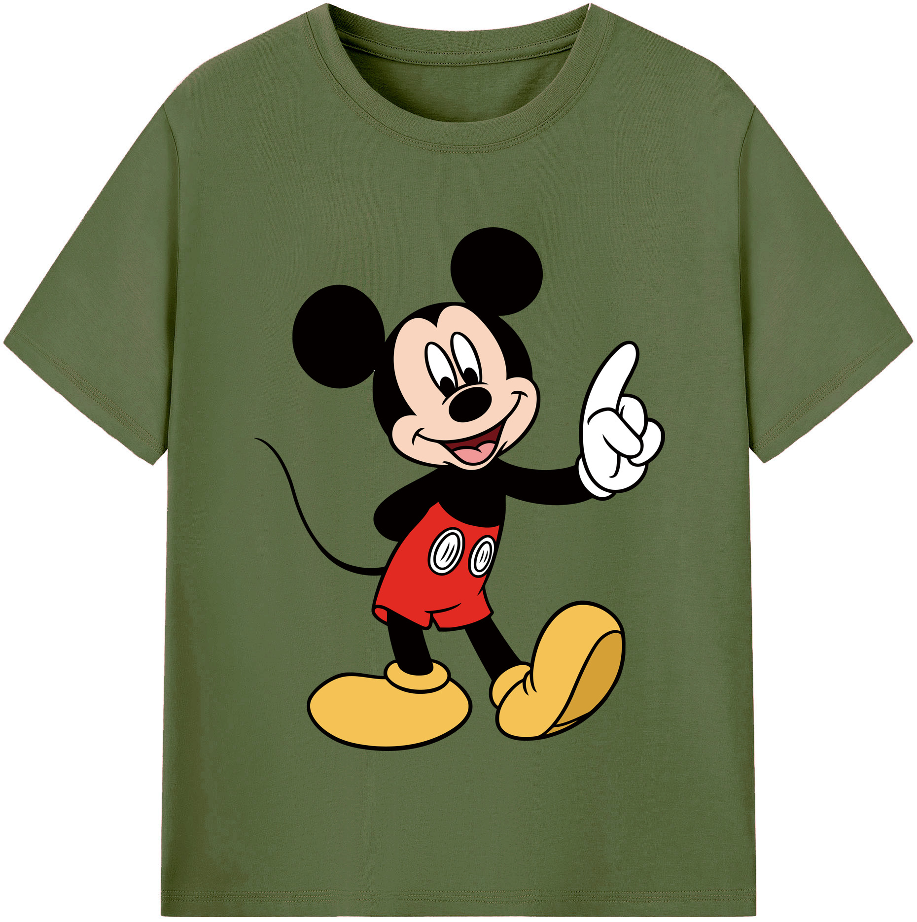 （画像用） ミッキーマウス Mickey Mouse 綿100％半袖Tシャツ（フロントプリント）